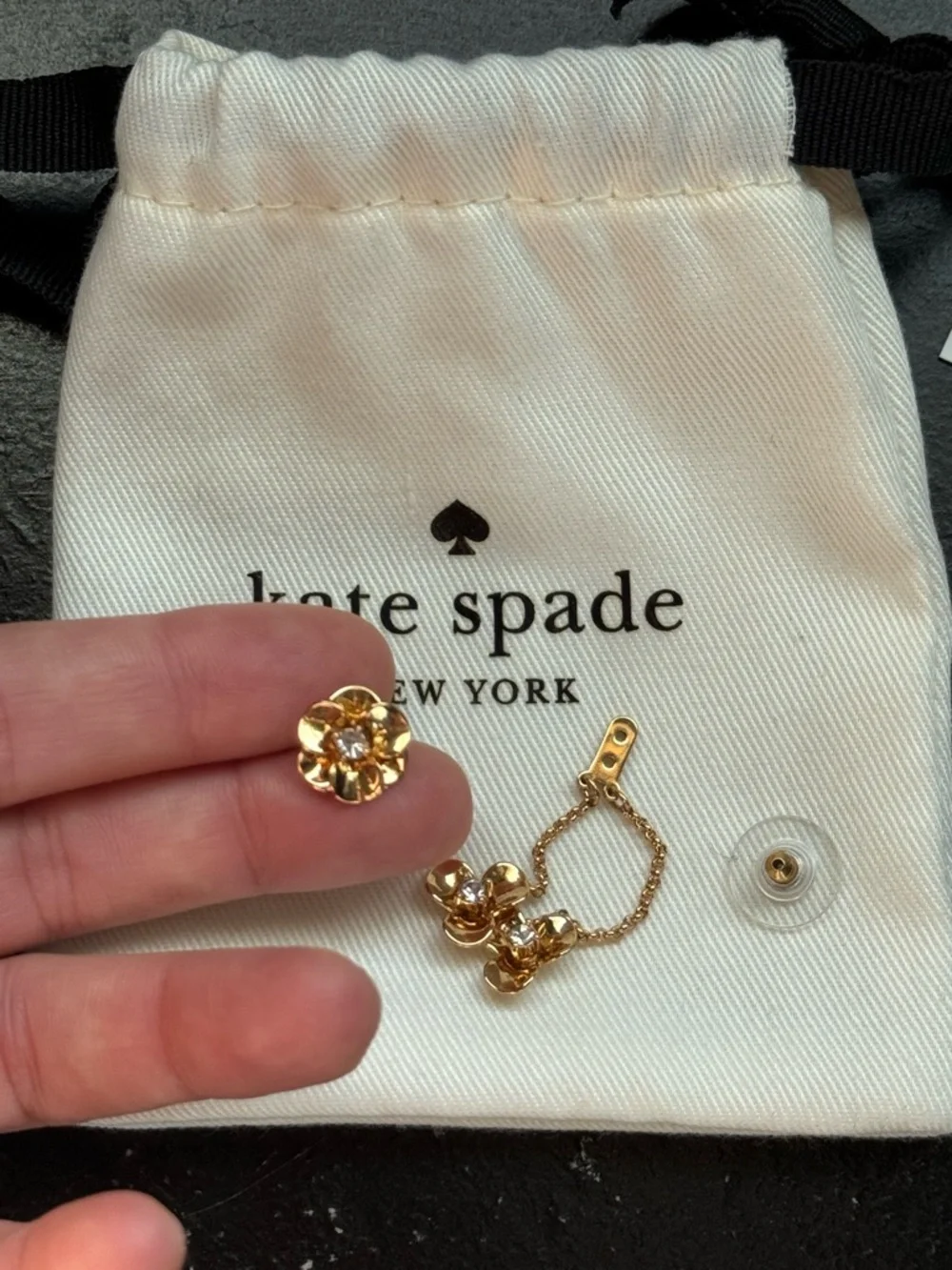 kate spade New York dangling Floral Drop Earrings